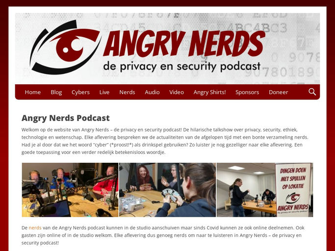 Screenshot van Angry Nerds Podcast
