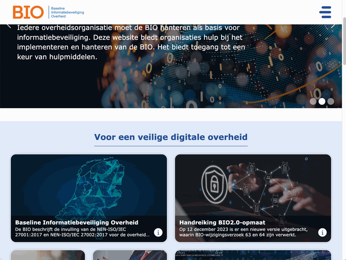 Screenshot van BIO Overheid