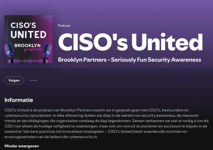 Screenshot van CISO's United