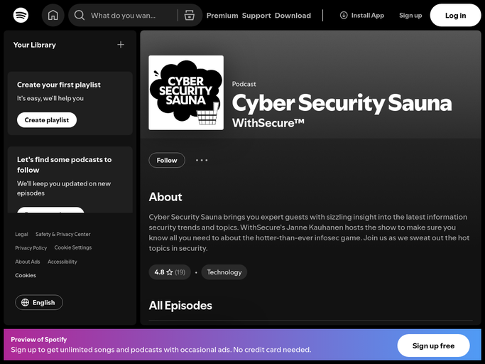 Screenshot van Cyber Security Sauna
