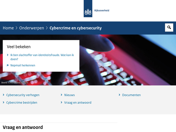 Screenshot van Cybercrime en cybersecurity