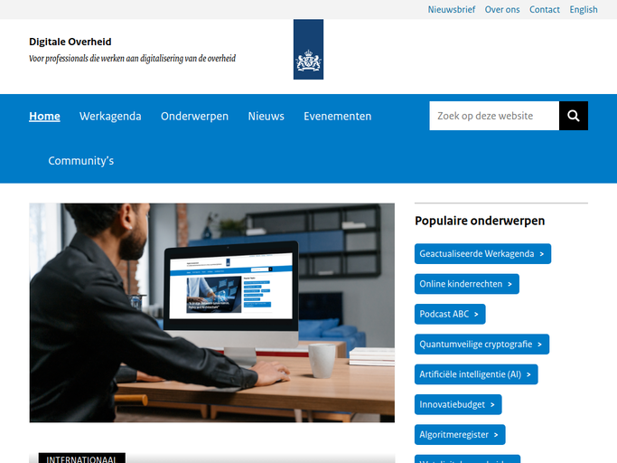 Screenshot van Digitale Overheid