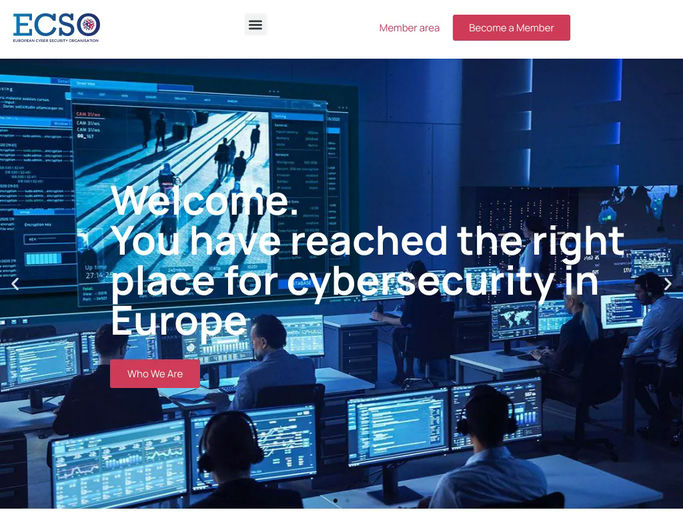 Screenshot van European Cyber Security Organisation (ECSO)