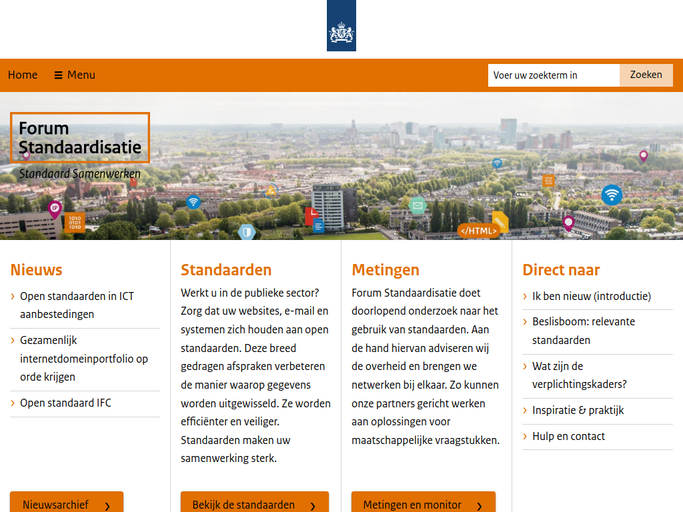 Screenshot van Forum Standaardisatie