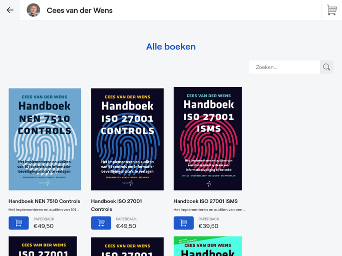 Screenshot van Handboek NEN 7510 Controls