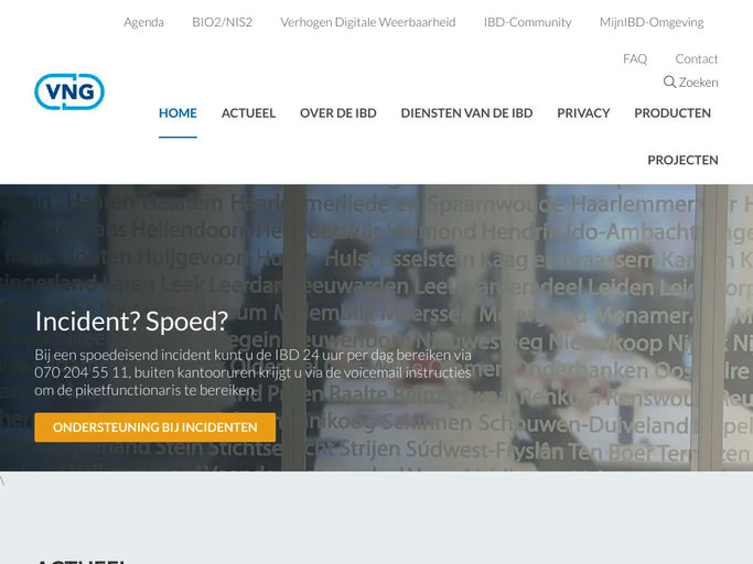 Screenshot van IBD VNG