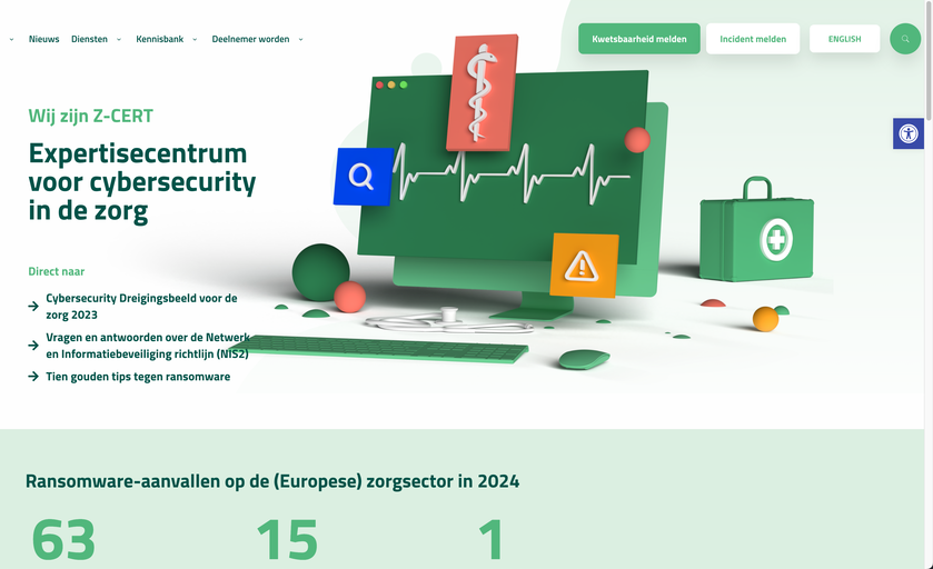 Screenshot van Z-CERT